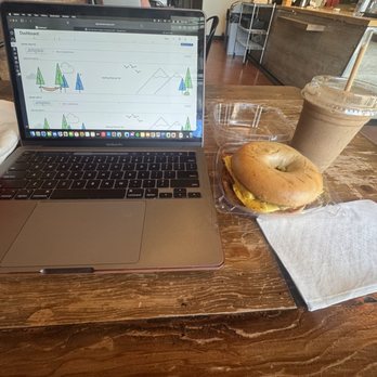 Barefoot Coffee Campbell - Banana date smoothie and egg and cheese turkey bacon bagel - Coffee & Tea Near Me - Campbell, California Barefoot Coffee Campbell - Banana date smoothie and egg and cheese turkey bacon bagel - Coffee & Tea Near Me - Campbell, California