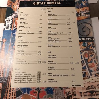 Ciutat Comtal - Wine menu - Tapas Bars Near Me - Barcelona, B Ciutat Comtal - Wine menu - Tapas Bars Near Me - Barcelona, B