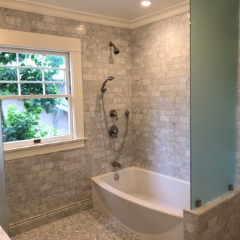 DTLA Tile and Stone - Upstairs bathroom tub. - Tiling Near Me - Los Angeles, California DTLA Tile and Stone - Upstairs bathroom tub. - Tiling Near Me - Los Angeles, California