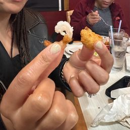 This is a real photo of their fried shrimp