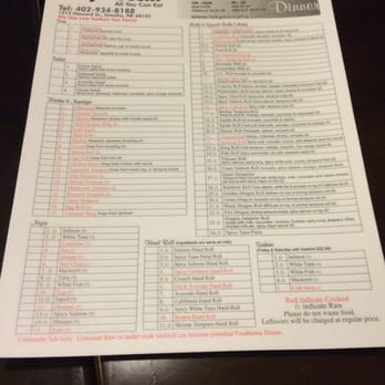 Tokyo Sushi - All you can eat sushi menu $19 per person - Sushi Bars Near Me - Omaha, Nebraska Tokyo Sushi - All you can eat sushi menu $19 per person - Sushi Bars Near Me - Omaha, Nebraska