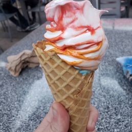 Tropical sunset ice cream