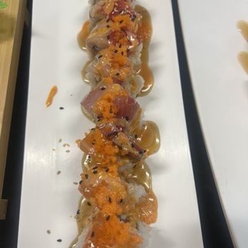HAHA Sushi - Central valley roll with mango. So juicy and good. - Sushi Bars Near Me - Fresno, California HAHA Sushi - Central valley roll with mango. So juicy and good. - Sushi Bars Near Me - Fresno, California
