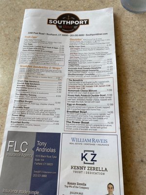Menu photo 5 Southport Diner Southport, CT Menu photo 5 Southport Diner Southport, CT