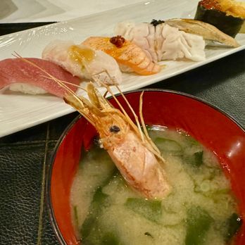 Sushi You - Omakase plate # 10 I usually ask the Sushi Chef to fry the Amaebi Head but the flavor it brought out in the miso soup was amazing!! - Sushi Bars Near Me - Honolulu, Hawaii
