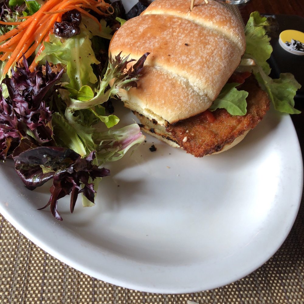 YellowBelly Brewery - Eggplant burger with side salad - Brewpubs Near Me - St John's, Newfoundland and Labrador YellowBelly Brewery - Eggplant burger with side salad - Brewpubs Near Me - St John's, Newfoundland and Labrador