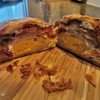 Little Fox Bakehouse - Salted egg yolk custard croissant - Bakeries Near Me - Richmond, British Columbia Little Fox Bakehouse - Salted egg yolk custard croissant - Bakeries Near Me - Richmond, British Columbia