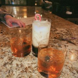 Maple old fashioned x 2 and a strong peppermint dude