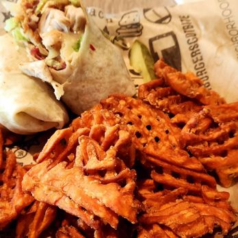 Junior's - Chicken wrap with waffle fries - Sports Bars Near Me - East Greenbush, New York Junior's - Chicken wrap with waffle fries - Sports Bars Near Me - East Greenbush, New York