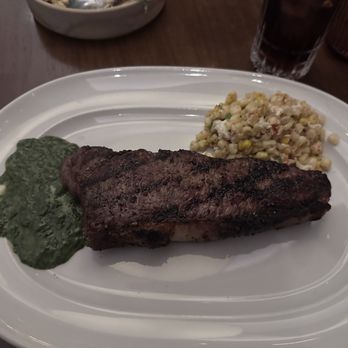 CUT By Wolfgang Puck - New York* Mexican Style Street Corn  Lime Cream  Cotija  Tajin Classic Creamed Spinach  Fried Organic Egg* - Steakhouses Near Me - Las Vegas, Nevada