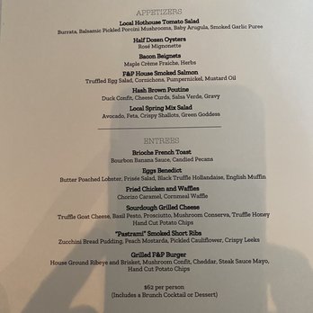 The Frog & The Peach - Brunch Menu 5/28/23 - New American Near Me - New Brunswick, New Jersey
