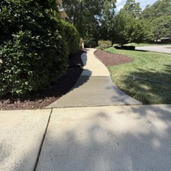 North Wake Concrete - Demolition and replacement of sidewalk section, surface clean and seal driveway and walkway. Cary, NC.