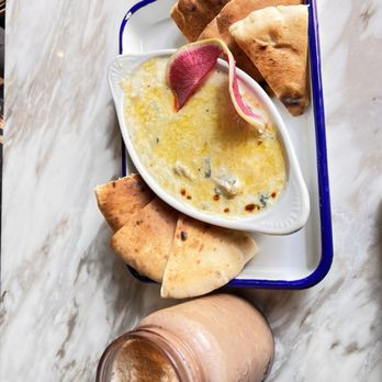 Nature Forward Socal Bistro - Pita Artichoke Dip - French Near Me - San Diego, California Nature Forward Socal Bistro - Pita Artichoke Dip - French Near Me - San Diego, California