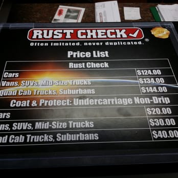 Halifax Rust Check - Price list - Body Shops Near Me - Halifax, Nova Scotia