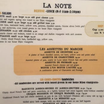 La Note - Lunch menu part 1/2 - French Near Me - Berkeley, California La Note - Lunch menu part 1/2 - French Near Me - Berkeley, California