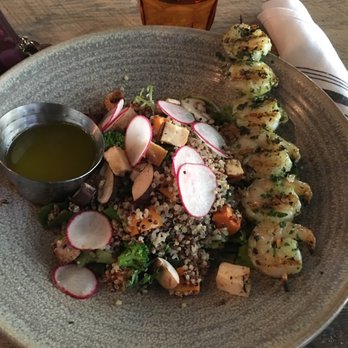 Barcha - Quinoa vegan salad with shrimp - Mediterranean Near Me - San Francisco, California Barcha - Quinoa vegan salad with shrimp - Mediterranean Near Me - San Francisco, California