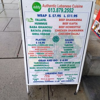 Eddy Authentic Lebanese Cuisine - Menu - Lebanese Near Me - Ottawa, Ontario