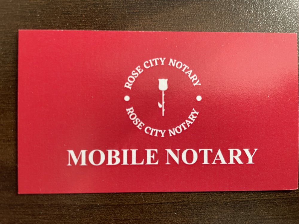 ROSE CITY NOTARY Updated September 2024 Beaverton, Oregon