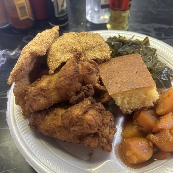 D&N Kitchen - Fried fish & chicken, greens, and sweet potatoes - Soul Food Near Me - San Antonio, Texas
