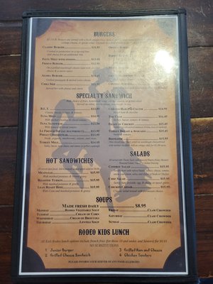 Menu photo 2 Rodeo Cafe Riverside, CA Menu photo 2 Rodeo Cafe Riverside, CA