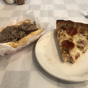 Johnny's Pizza - a slice of pepperoni pizza and a sandwich - Pizza Near Me - Kankakee, Illinois