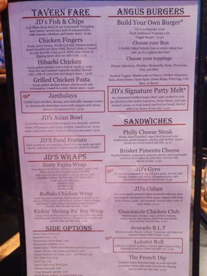 Menu photo 7 JD's Tavern Apex, NC