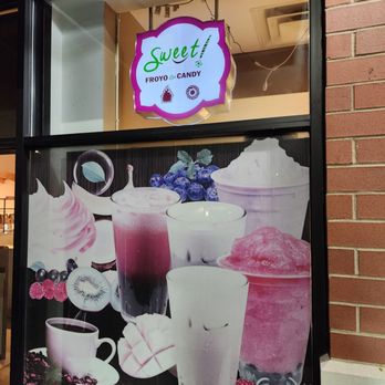 Sweet Cafe - a window with a sign that says sweet - Ice Cream & Frozen Yogurt Near Me - Wheeling, Illinois