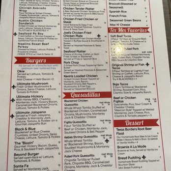 Texas Borders Bar & Grill - Menu - American Near Me - Katy, Texas