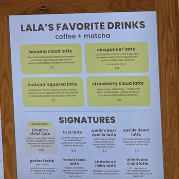 La La Land - Matcha and Coffee Menu - Cafes Near Me - Irvine, California La La Land - Matcha and Coffee Menu - Cafes Near Me - Irvine, California