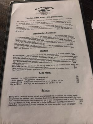 Menu photo 4 Clawdaddy's Crawfish And Oyster Bar Monroe, LA