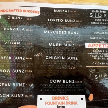 Bunz - Menu - Burgers Near Me - San Antonio, Texas Bunz - Menu - Burgers Near Me - San Antonio, Texas