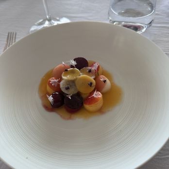 Caruso's - Stone fruit salad - New American Near Me - Montecito, California
