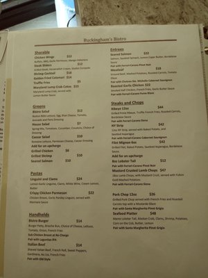 Menu photo 1 Buckinghams Steakhouse and Lounge Elgin, IL