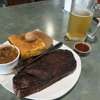 Brown Jerry's Blues Brews and Barbecue - Tender Pork Steak. Warm corn bread with butter - Barbeque Near Me - Pacific, Missouri