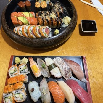 Osaka Sushi - 14 Sushi Gold Combo, Crazy Maki, Uni Nigiri, Ikura Nigiri - Sushi Bars Near Me - Mundelein, Illinois