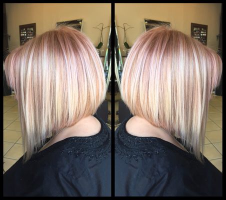 Bob's & Highlights - View my work - Emma graduated from Paul Mitchell in Al Hambra and has been working with hair for over 20 years!. She specializes brazilian blowouts, extensions, blonding, updo's, waves, balayage, highlights, color correction, cuts, curly hair, and bob haircuts.