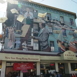Bill Weber's Jazz mural, at the intersection of Chinatown, Little Italy, and the Broadway "red light" district