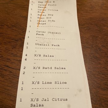 Rubio's Coastal Grill - My order! All the things at the bottom of my list are not in my take-out bag! - Mexican Near Me - Irvine, California Rubio's Coastal Grill - My order! All the things at the bottom of my list are not in my take-out bag! - Mexican Near Me - Irvine, California
