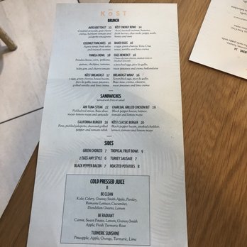 Kost - Menu - American Near Me - Toronto, Ontario Kost - Menu - American Near Me - Toronto, Ontario