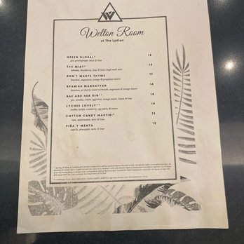 Welton Room - Menu - Cocktail Bars Near Me - Denver, Colorado Welton Room - Menu - Cocktail Bars Near Me - Denver, Colorado