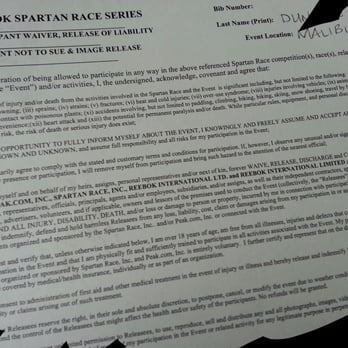 Spartan Race - Waiver to OK injury and death... coz in the end... it's all on you, Spartanl! - Races & Competitions Near Me Spartan Race - Waiver to OK injury and death... coz in the end... it's all on you, Spartanl! - Races & Competitions Near Me