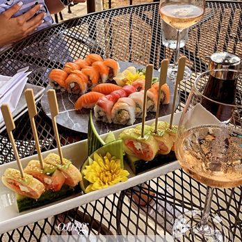 Sushi Rock - Far left is sex on the beach, then rainbow roll, and then the cucumber wrapped roll! (Forgot what it was called) - Japanese Near Me - Dallas, Texas