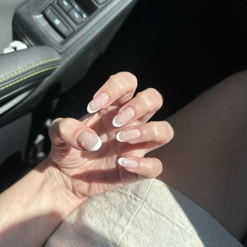 Secrete Nail Bar - Pearl French tips - Nail Salons Near Me - Westminster , California