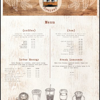 Caffeine Cruiser - Menu - Coffee & Tea Near Me Caffeine Cruiser - Menu - Coffee & Tea Near Me