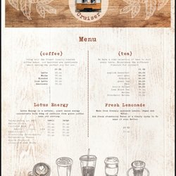 Caffeine Cruiser - Menu