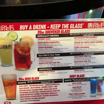Ole Red - Drink Menu - Southern Near Me - Las Vegas, Nevada