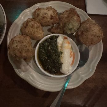 Jackrabbit Filly - Corn fritters with the best chimichurri and garlic paste - Chinese Near Me - North Charleston, South Carolina