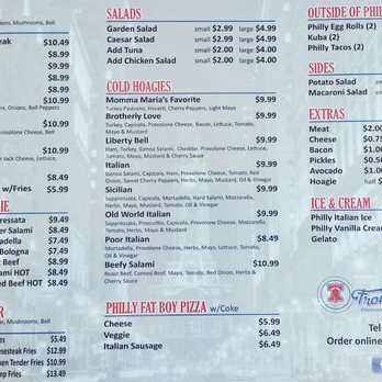 From Philly - In addition to the menu items shown, there are daily specuals. - Cheesesteaks Near Me - Costa Mesa, California