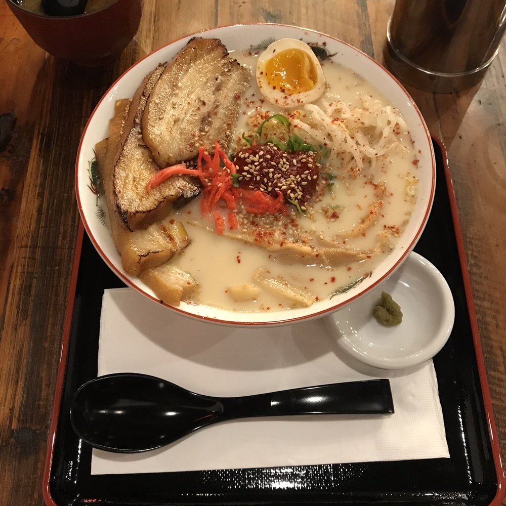 Tonkotsu Ramen w/yuzu paste on the side Tonkotsu Ramen w/yuzu paste on the side