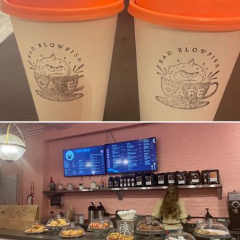 Bad Blowfish - I came for the logo and the coffee was really good so it was a win! Too many treats on the counter to choose from. - Cafes Near Me - Toronto, Ontario Bad Blowfish - I came for the logo and the coffee was really good so it was a win! Too many treats on the counter to choose from. - Cafes Near Me - Toronto, Ontario